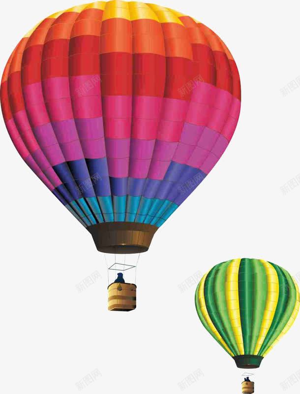 两个热气球png免抠素材_新图网 https://ixintu.com 两个 卡通 手绘 漂浮 热气球 简图 红色 绿色