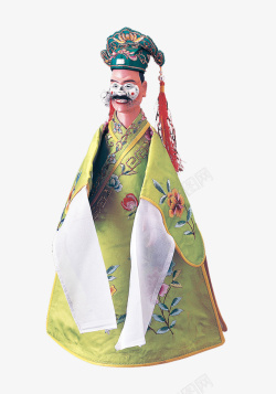 中国风绣花戏服胡子小丑素材