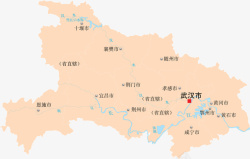 湖北省地图矢量图素材