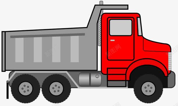 红色大卡车png免抠素材_新图网 https://ixintu.com 卡车 大卡 泥头车 红色车车 车
