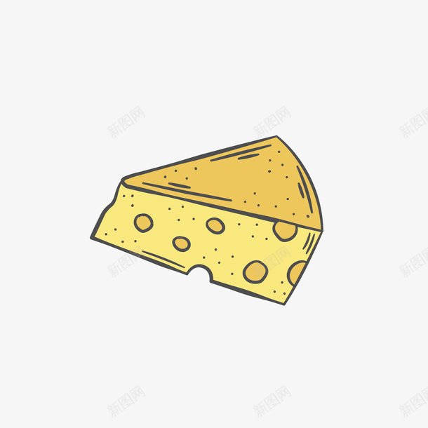 手绘卡通美食奶酪矢量图eps免抠素材_新图网 https://ixintu.com PNG奶酪 奶酪 奶酪PNG 手绘奶酪 矢量图 简笔画奶酪 美食 美食奶酪