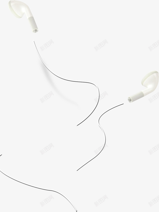 一个白色耳机psd免抠素材_新图网 https://ixintu.com 一个 实物 白色 耳机