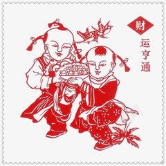 中国风福娃邮票装饰png免抠素材_新图网 https://ixintu.com 中国风 图片 福娃 装饰 邮票