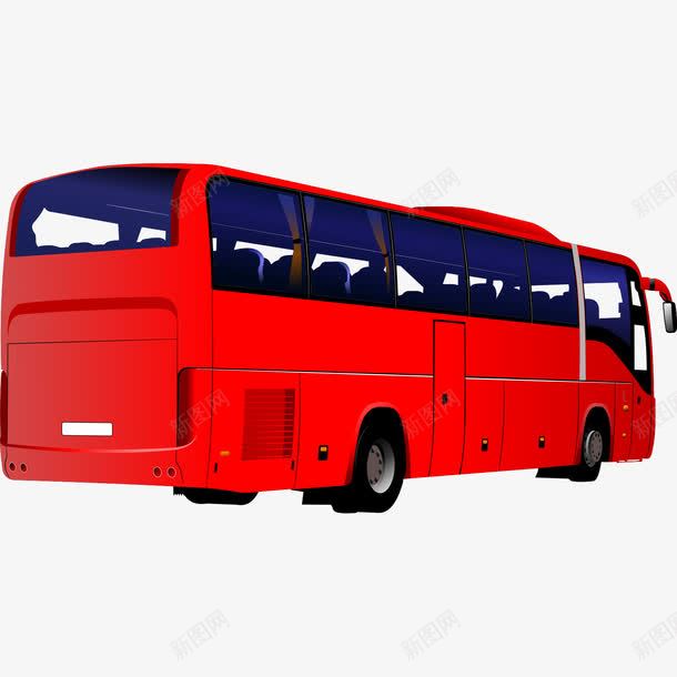 红色的旅游大巴士png免抠素材_新图网 https://ixintu.com 交通工具 大车 巴士 旅游 红色