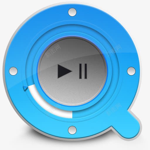 浅蓝色音乐播放器按钮图标png_新图网 https://ixintu.com 图标 按钮 播放器 浅蓝色 音乐