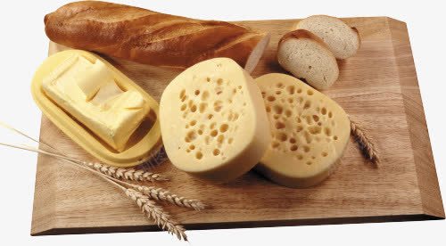 奶酪食材png免抠素材_新图网 https://ixintu.com 奶酪 案板 面包 食材 食物