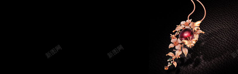 珠宝科幻黑色banner背景psd设计背景_新图网 https://ixintu.com 吊坠 宝石 广告 珠宝 神秘 科幻 科技 素材 红色 纹理 绚丽 背景 设计 质感 项链