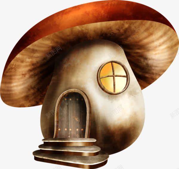 网页游戏蘑菇图案png免抠素材_新图网 https://ixintu.com 卡通蘑菇房子 房子卡通 蘑菇 蘑菇房子