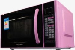 粉色家用微波炉电器素材