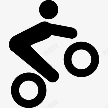 自行车技巧图标图标