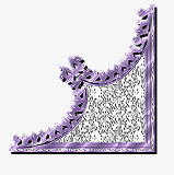 紫色花纹右角装饰素材