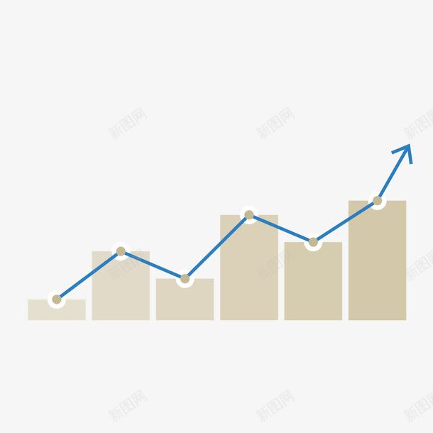柱状图矢量图eps免抠素材_新图网 https://ixintu.com 上升 柱状图 箭头 矢量图