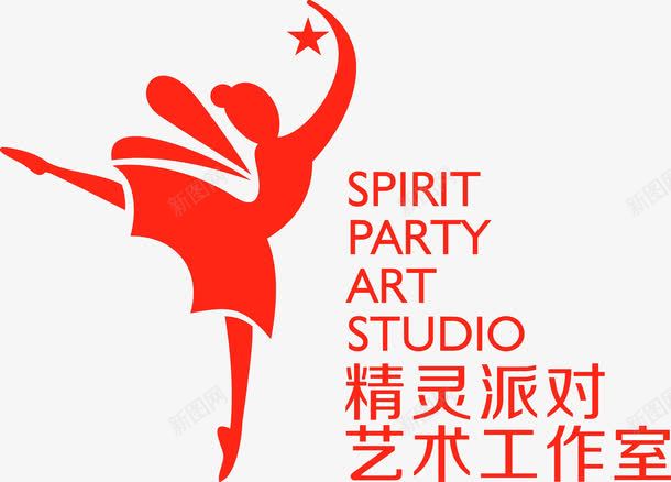 节目logo图标png_新图网 https://ixintu.com logo 红色 节目 节目的logo 跳舞