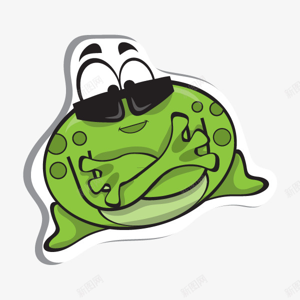 戴墨镜的可爱小青蛙png免抠素材_新图网 https://ixintu.com 可爱的 墨镜 爪子 眼睛 蹦蹦跳跳 酷酷的 青蛙