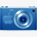 蓝色拟物化照相机图标png_新图网 https://ixintu.com 照相机 物化 蓝色