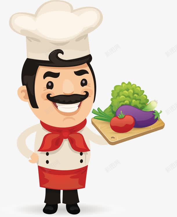 上菜的厨师png免抠素材_新图网 https://ixintu.com 上菜 优秀的人 做最好的自己 卡通 最好的自己 橱子