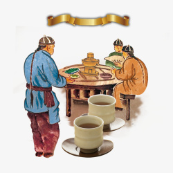 明清火锅和茶高清图片