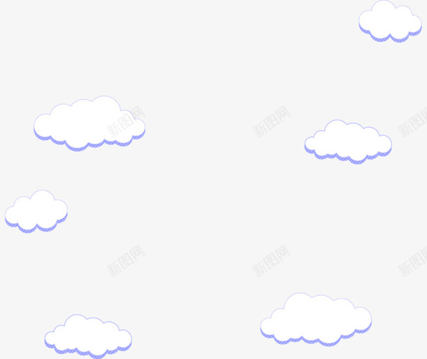 蓝色卡通云朵漂浮png免抠素材_新图网 https://ixintu.com 云朵 免抠PNG 卡通 漂浮素材 绿色