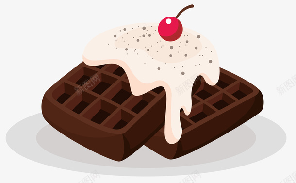 奶油卡通华夫饼矢量图ai免抠素材_新图网 https://ixintu.com waffle 华夫饼 卡通华夫饼 卡通风格 卡通饼干 奶油 矢量华夫饼 矢量图 饼干