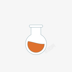 简约化学实验瓶矢量图素材