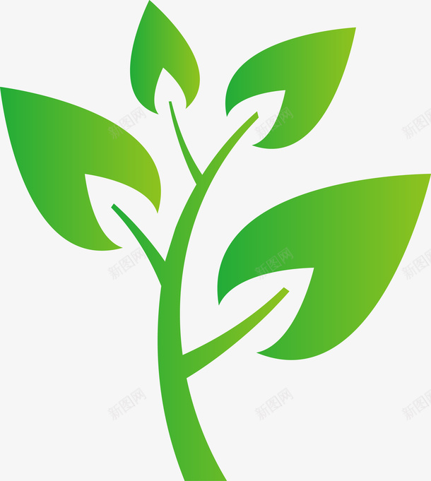 卡通绿色叶子植物图标由新图网用户分享上传,推荐搜索低能耗,环保