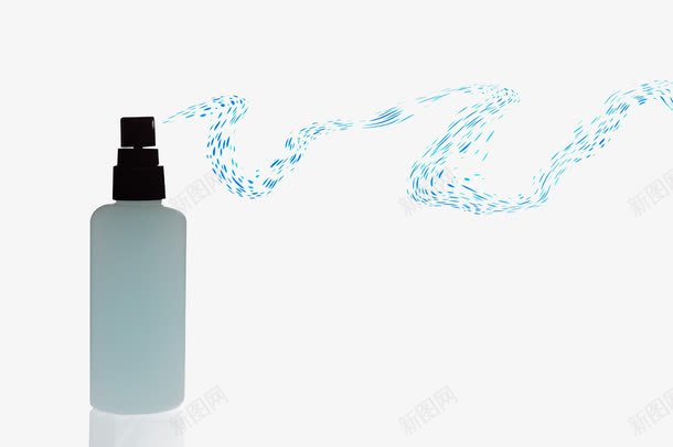 蓝色喷雾png免抠素材_新图网 https://ixintu.com 化妆品 喷雾 瓶子 蓝色
