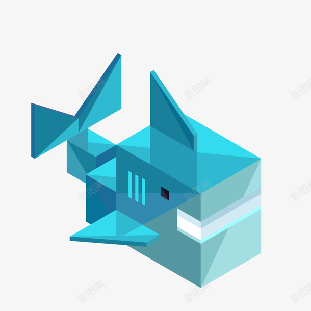 可爱蓝色鲨鱼矢量图eps免抠素材_新图网 https://ixintu.com png蓝色 免抠图 动物 可爱 有趣 立体 鲨鱼 矢量图