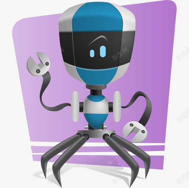 卡通手绘蓝色现代时尚机器人png免抠素材_新图网 https://ixintu.com 卡通的机器人 手绘的机器人 时尚的机器人 现代的机器人 蓝色的机器人