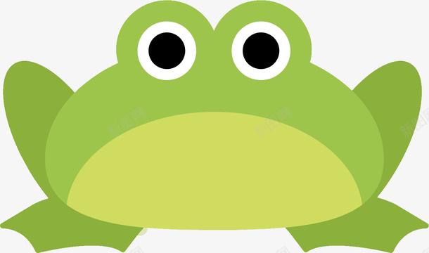 扁平小青蛙png免抠素材_新图网 https://ixintu.com 小青蛙 扁平素材 绿色 青蛙