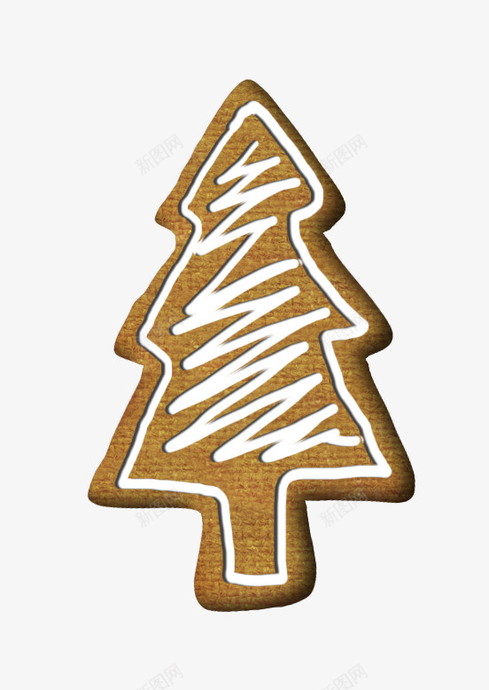 棕色创意圣诞树饼干png免抠素材_新图网 https://ixintu.com 创意饼干 圣诞树饼干 棕色饼干 饼干