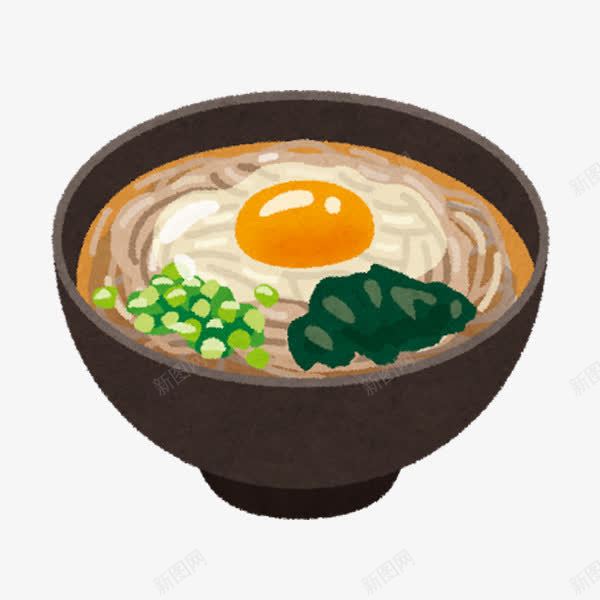 手绘鸡蛋面png免抠素材_新图网 https://ixintu.com 卡通 手绘 荷包蛋 食物 鸡蛋面