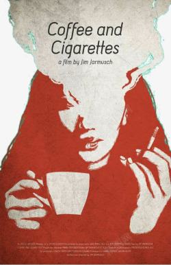 海报抽烟饮茶的女子素材