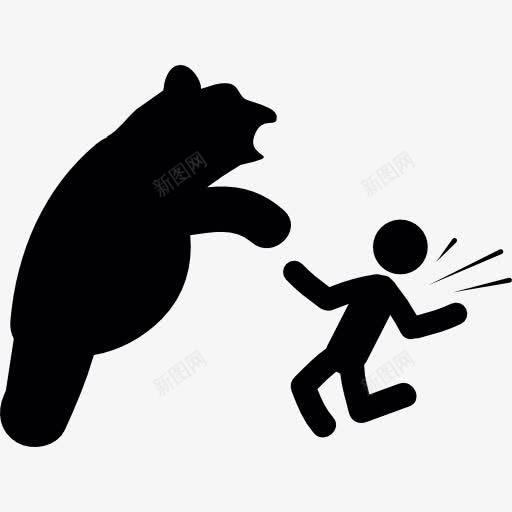 熊的攻击图标png_新图网 https://ixintu.com 人 危险 攻击 林 灰熊 熊 野生动物