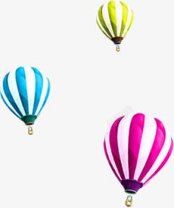 彩色卡通热气球装饰素材