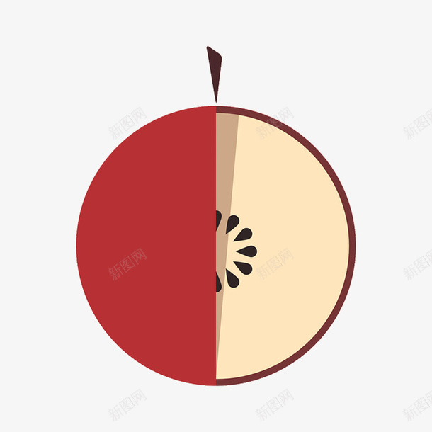 一个卡通苹果矢量图ai免抠素材_新图网 https://ixintu.com 卡通苹果 矢量苹果 红色 红色苹果 苹果 苹果PNG 矢量图