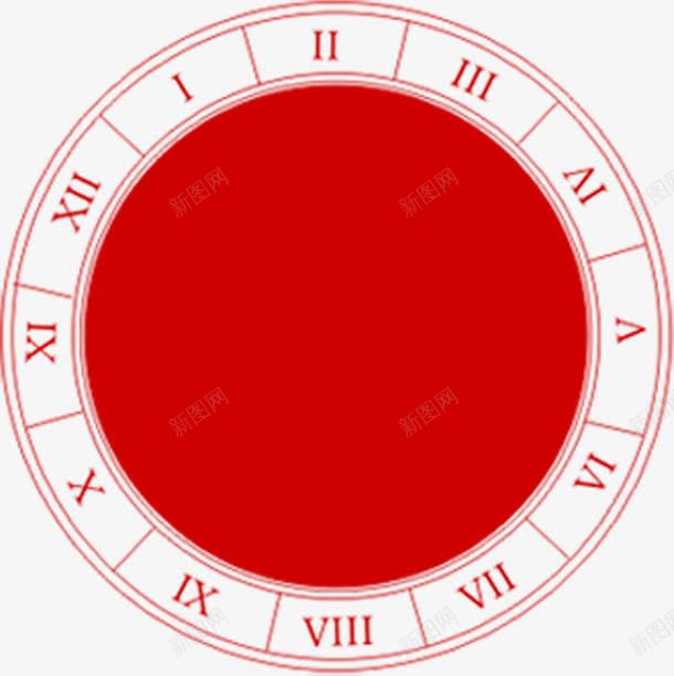 红色手绘时尚钟表图标png_新图网 https://ixintu.com 图标 时尚 红色 钟表