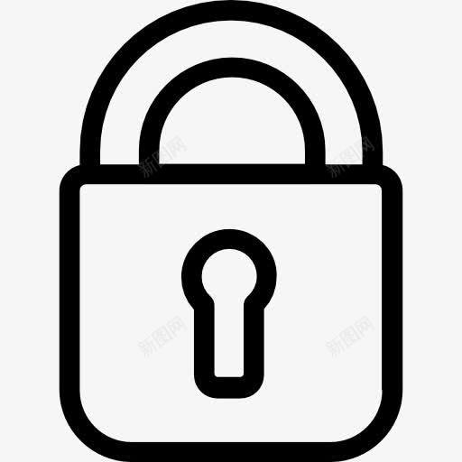 锁阻塞图标png_新图网 https://ixintu.com 安全挂锁 安全系统 挂锁 锁
