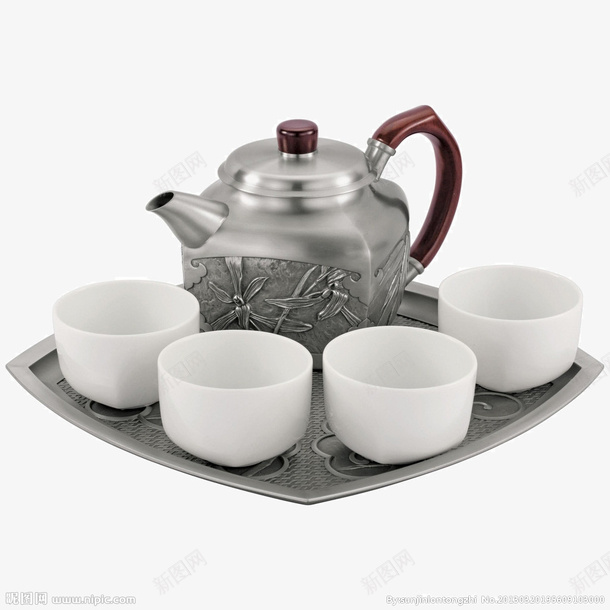 铁茶壶白色茶杯png免抠素材_新图网 https://ixintu.com 产品实物 茶具 茶壶 茶杯