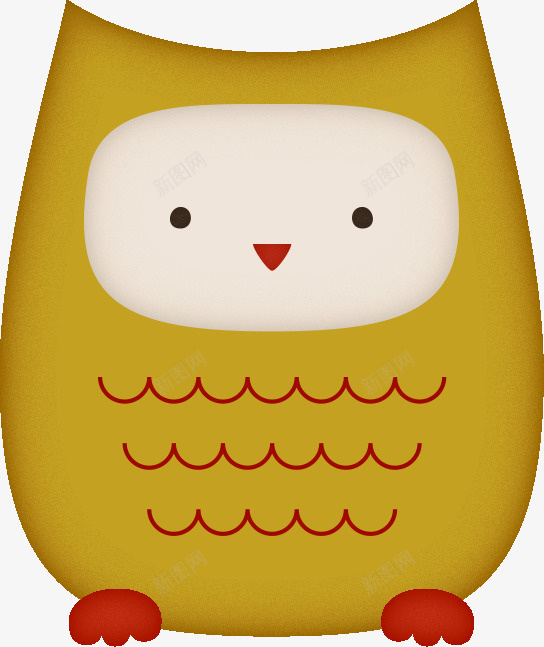 可爱装饰黄色猫头鹰png免抠素材_新图网 https://ixintu.com 卡通 可爱卡通 可爱猫头鹰 猫头鹰