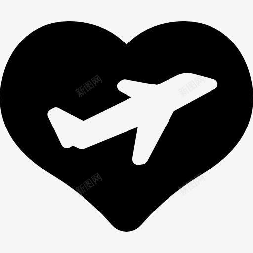 旅行图标png_新图网 https://ixintu.com 心 旅行 爱 蜜月 运输 飞机