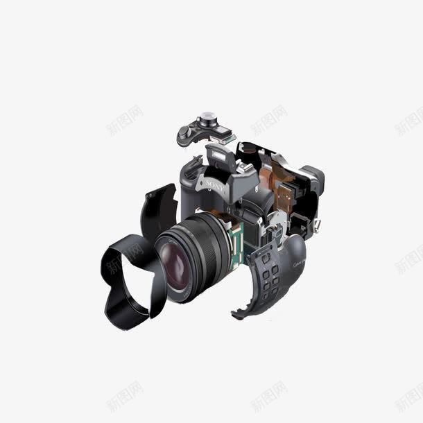 单反相机零件png免抠素材_新图网 https://ixintu.com 卡通照相机 索尼 镜头