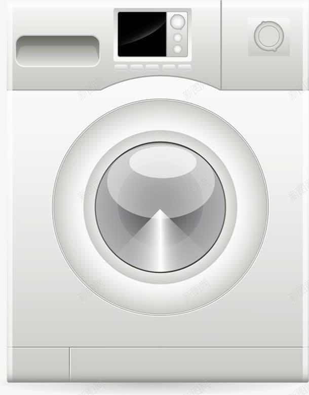 卡通洗衣机png免抠素材_新图网 https://ixintu.com 日常用品 洗衣机 灰色 电器