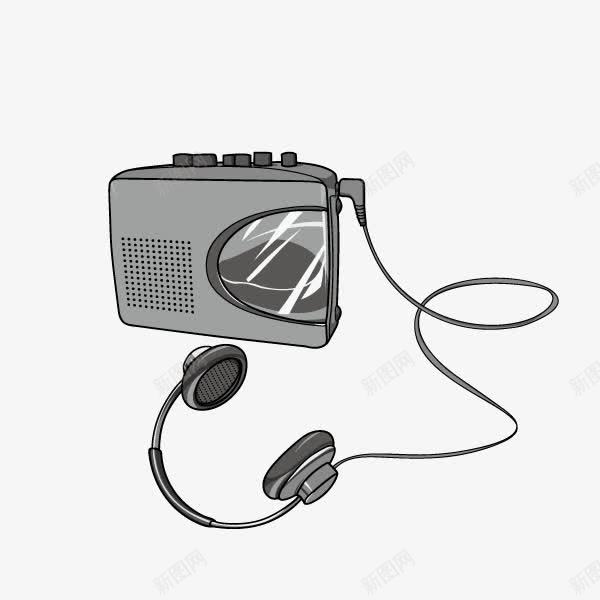 放音盒音乐耳机单色装饰图案png免抠素材_新图网 https://ixintu.com 单色 放音盒 耳机 装饰图案 音乐