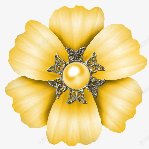 花朵png免抠素材_新图网 https://ixintu.com 花瓣 花蕾 黄色花朵