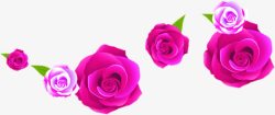 粉色玫瑰花朵装饰素材