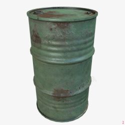桶装机油破旧绿色大桶装机油桶高清图片