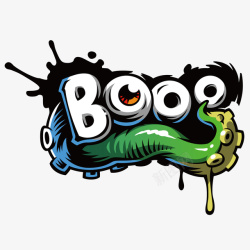 BOOO怪兽矢量图高清图片