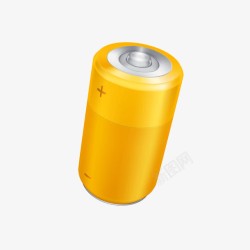 黄色电池矢量图素材