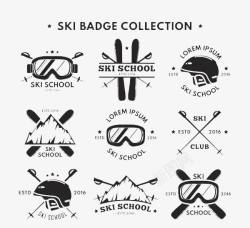 滑雪标志滑雪标志图标高清图片