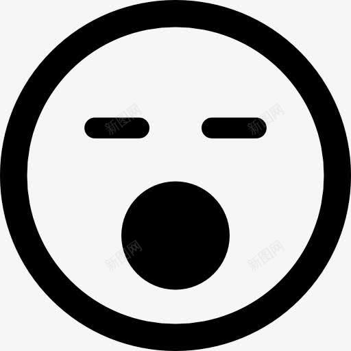 熟睡的脸开口方形轮廓图标png_新图网 https://ixintu.com 平方 界面 睡觉 脸 表情符号